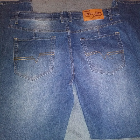 stitches and rivets denim